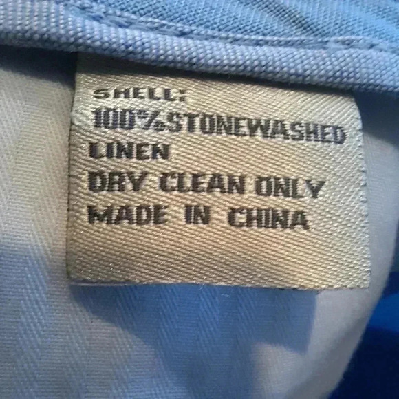 Peter Millar Women's 100% Stonewashed Blue Linen Shorts - Picture 5 of 11